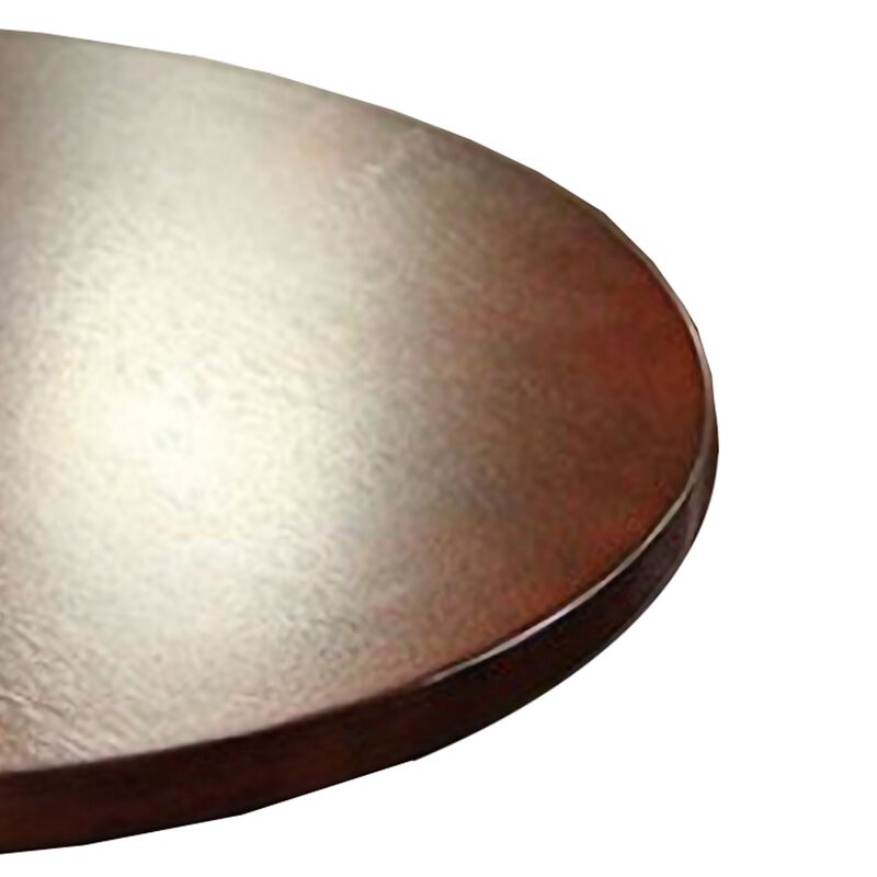 18 Inch Wood Top Lazy Susan, Espresso Brown-Benzara