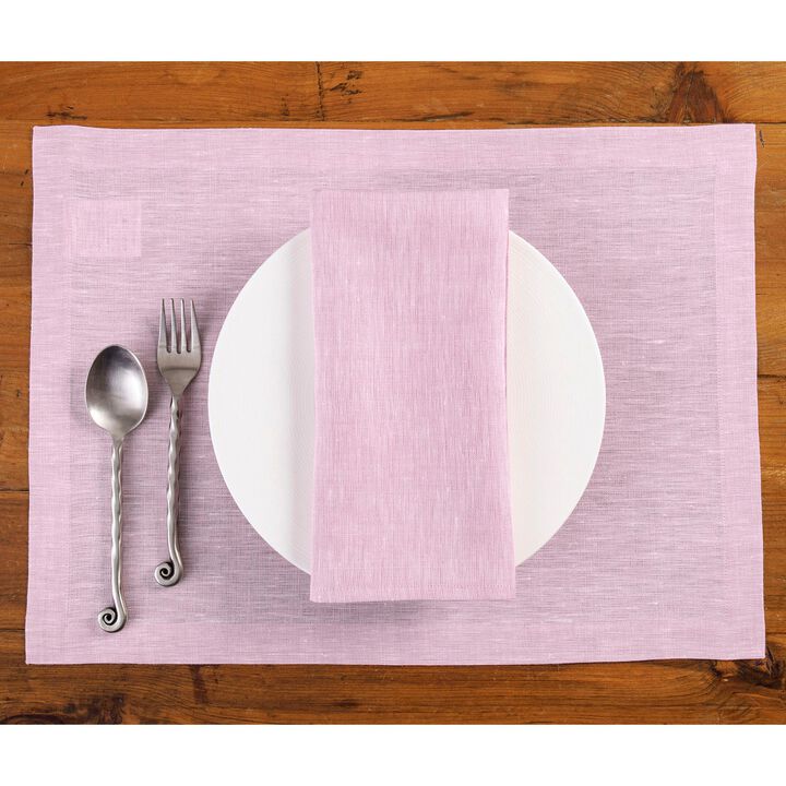 Solino Home 100% Pure Linen Dinner Napkins 20 x 20 Inch Set of 4 | Athena