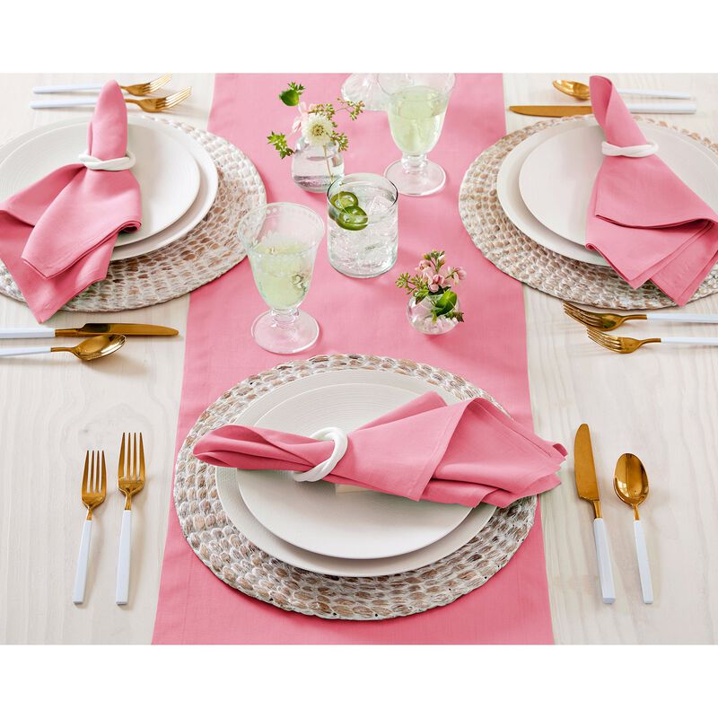 Solino Home 100% Pure Linen Table Runner | Fete for Valentine;s