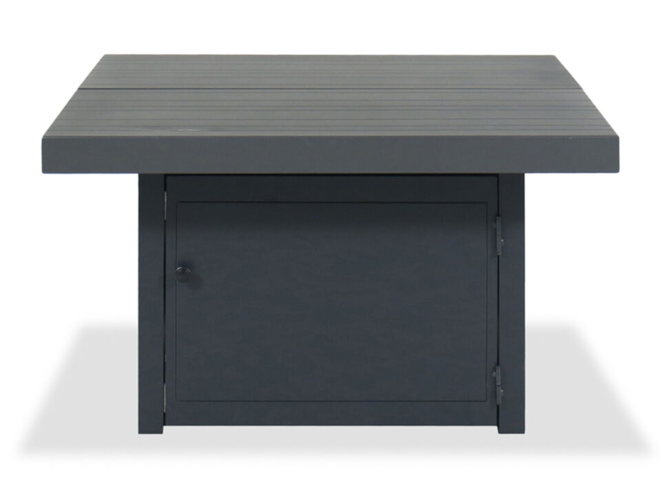42" Black Square Fire Table