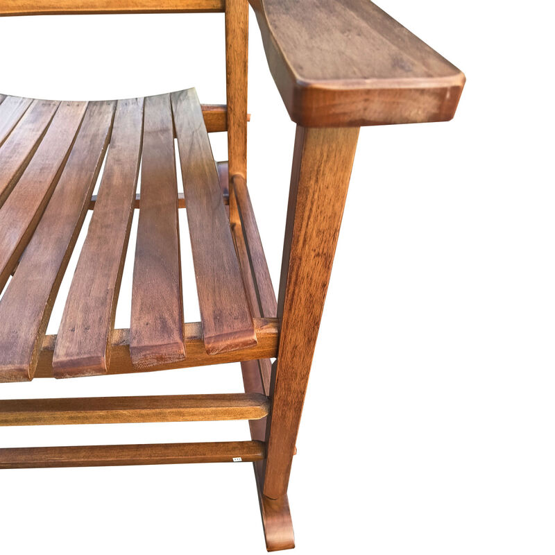 Balcony Porch Adult Rocking Chair Brown