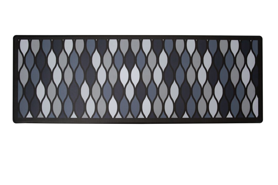 20 in. x 55 in. Anti-Fatigue Kitchen Runner Mat - Geometric