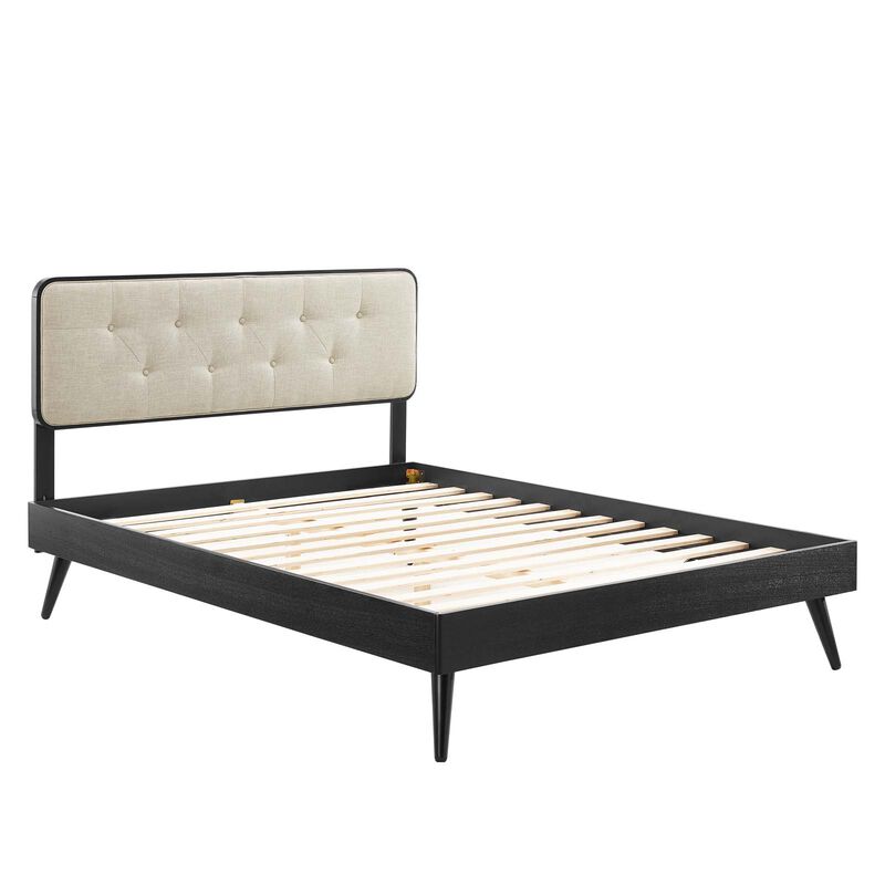 Modway - Bridgette Full Wood Platform Bed with Splayed Legs