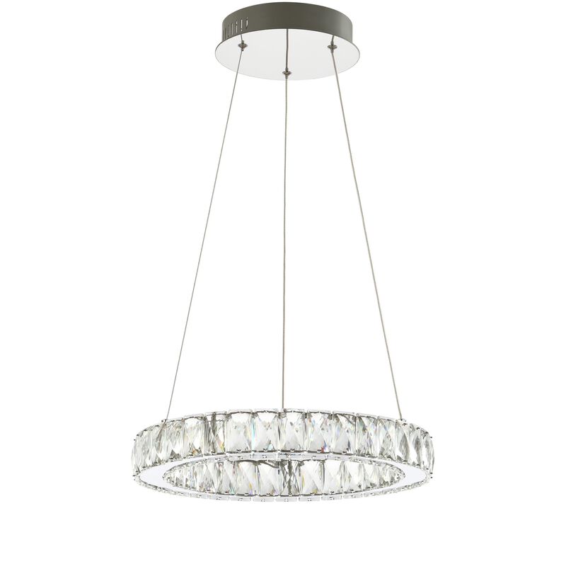 Reese 15.7" Adjustable Integrated LED Metal/Crystal Pendant Pendant