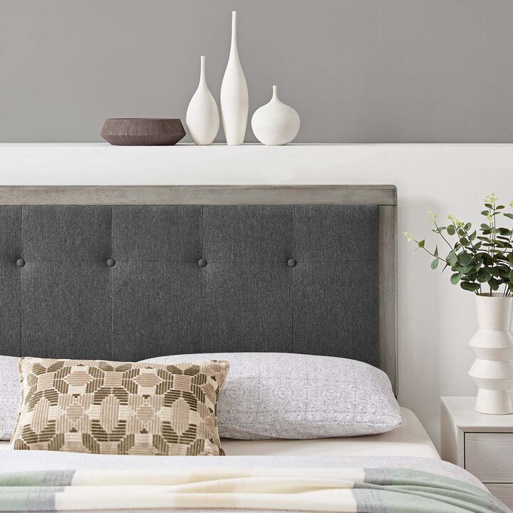 Modway - Draper Tufted Queen Fabric and Wood Headboard