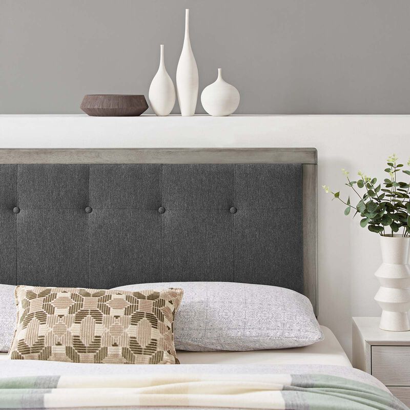Modway - Draper Tufted Queen Fabric and Wood Headboard