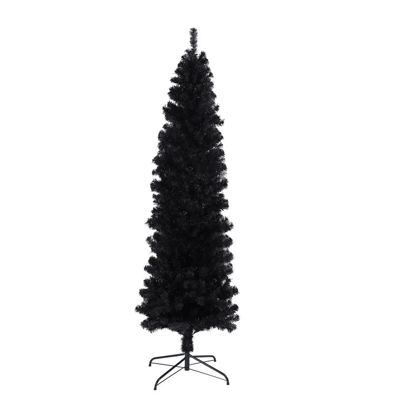 7.5FT Slim Artificial Christmas Tree Includes Foldable Metal Stand