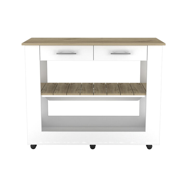Streamdale Cala Kitchen Island 46" with Casters and Drawers
