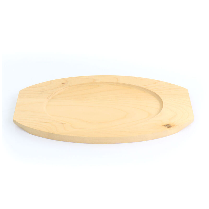 Martha Stewart Enameled Cast Iron 2 Piece Au Gratin Birch Wood Trivet Set