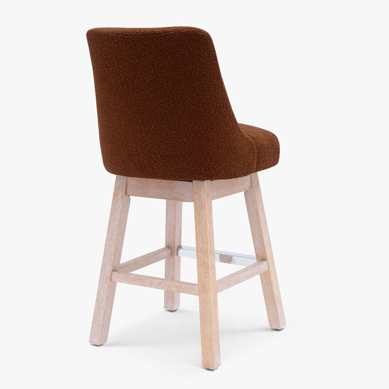 WestinTrends 26" Upholstered Swivel Counter Height Bar Stool