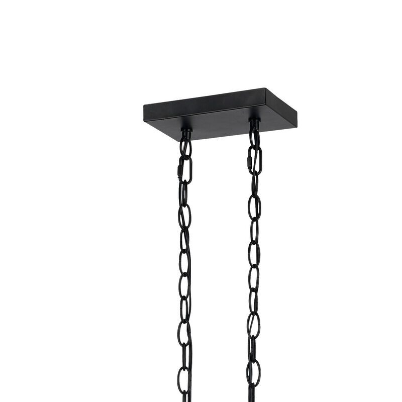 Watt Wood and Metal Chandelier with 6 Foot Chain