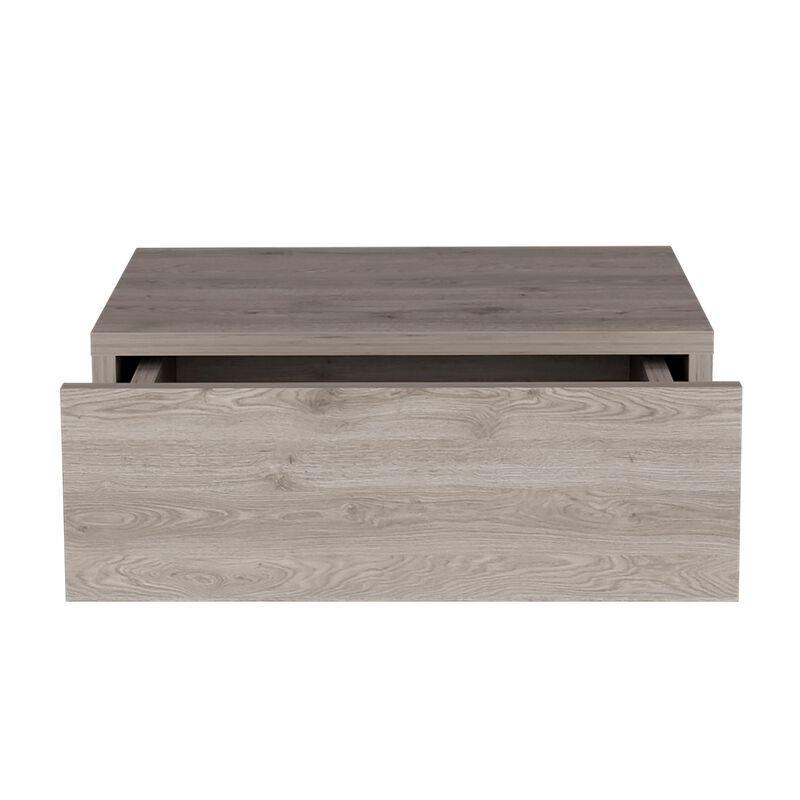 DEPOT E-SHOP Ivor Floating Nightstand, Modern Wall-Mounted Bedside Shelf with Drawer, Black