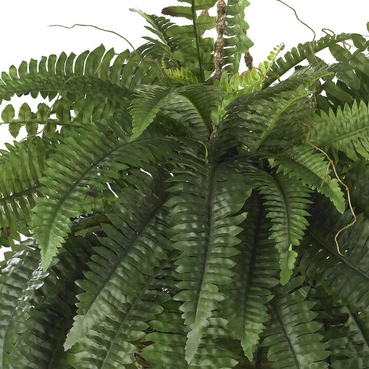 Nearly Natural Large Boston Fern Hanging Basket