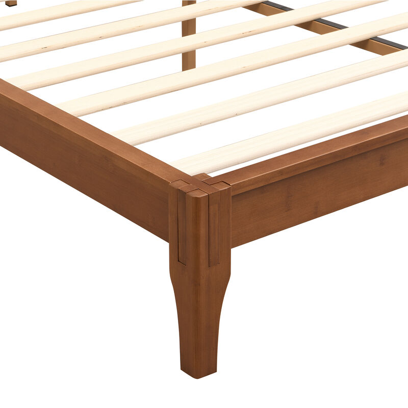 Merax Solid Dry Bamboo Wood Platform Bed Frame
