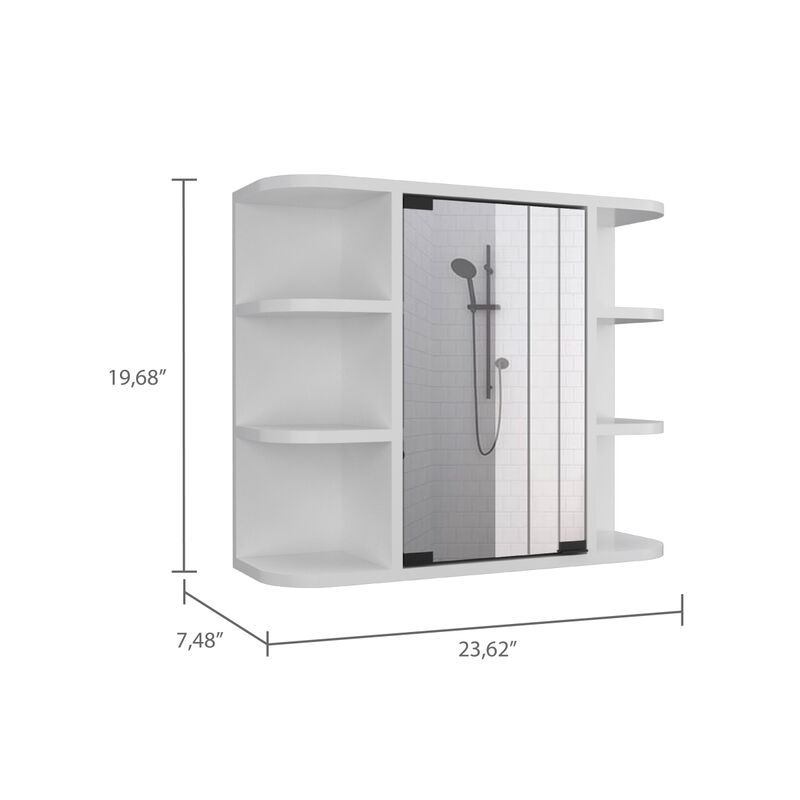 Roseburg 6-Shelf Medicine Cabinet With Mirror