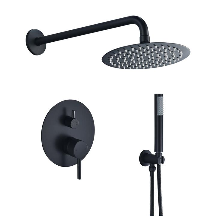Altair Complete Shower System in Matte Black with Rough-In Valve