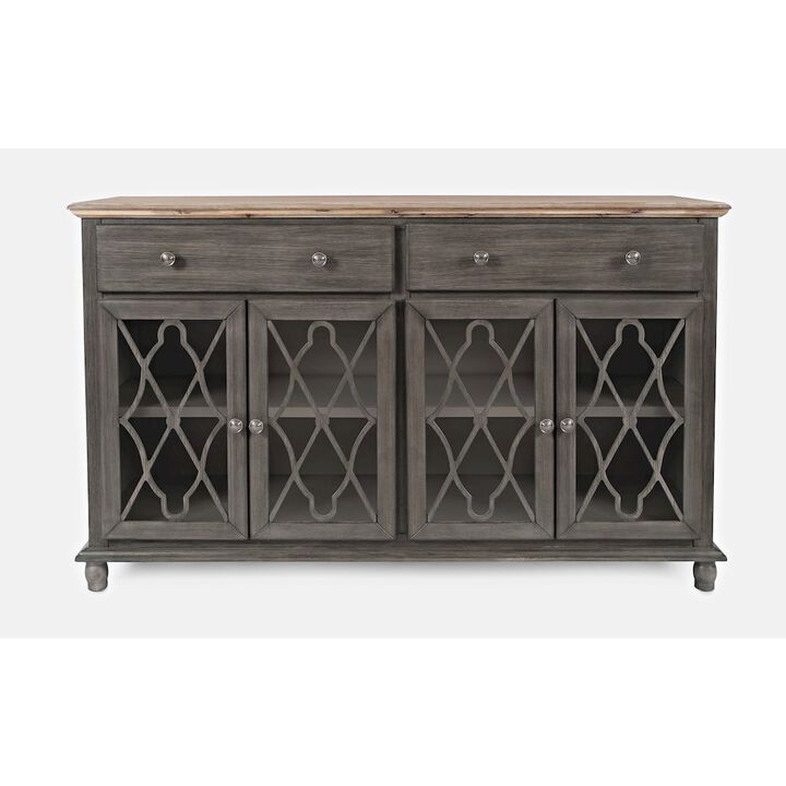 Jofran Aurora Hills Country Wire-Brushed 4 Door Accent Chest