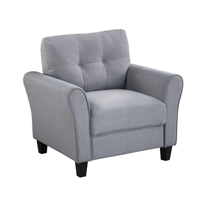 Merax Linen Upholstered Couch Single Sofa Chair