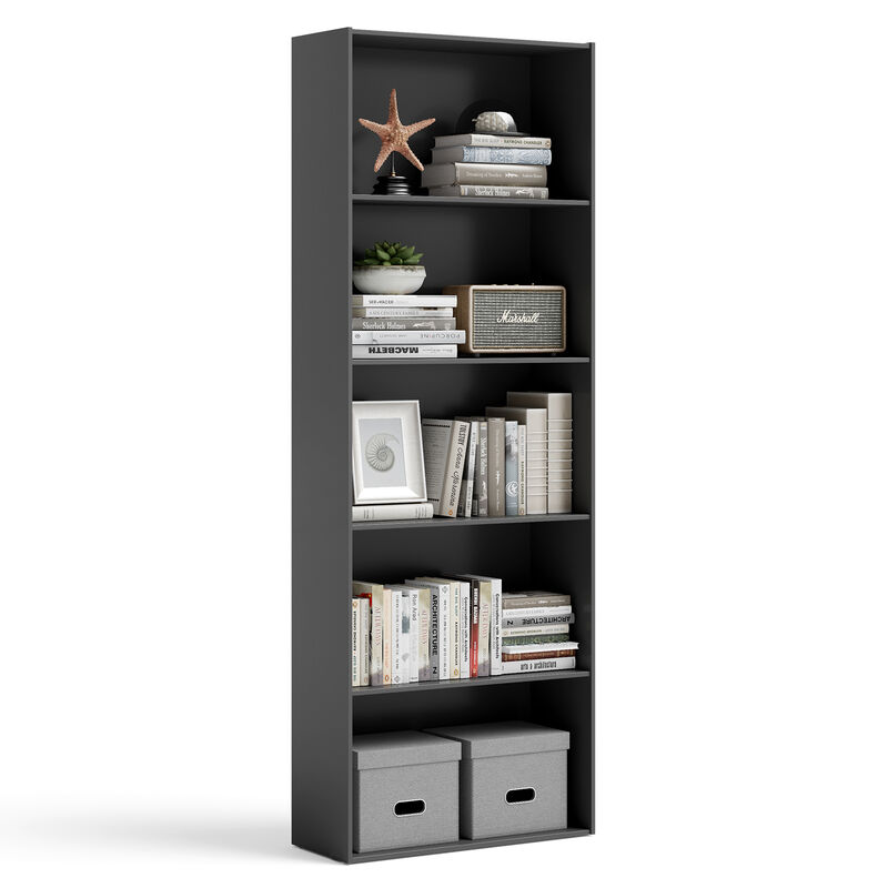 5-Shelf Storage Bookcase Modern Multi-Functional Display Cabinet Furniture