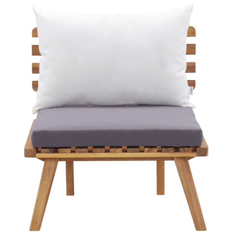 vidaXL Garden Chair with Cushions Solid Acacia Wood