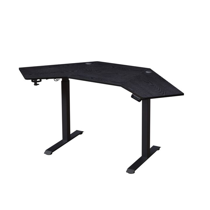KOWO K314 Corner Electric Height Adjustable Standing Desk, Black