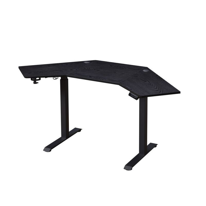 KOWO K314 Corner Electric Height Adjustable Standing Desk, Black