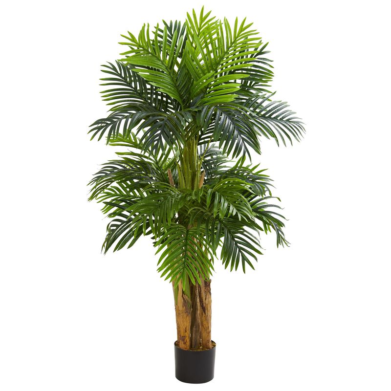 Hivvago 5 Feet Triple Areca Palm Artificial Tree