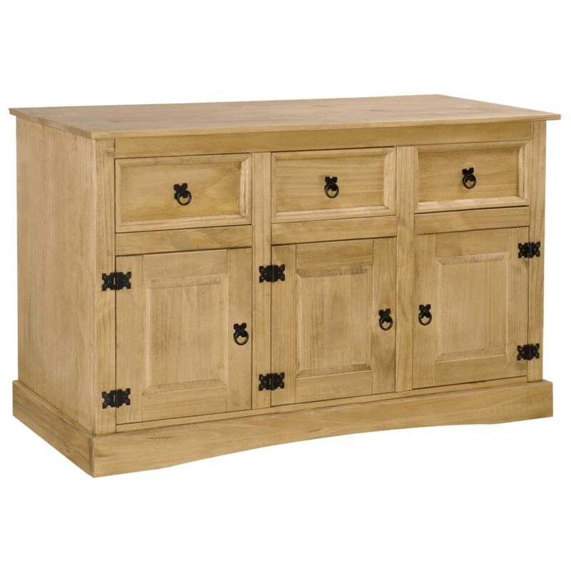 Sideboard Solid Mexican Pinewood Corona Range 52"x16.9"x30.7" - Rustic Charm, Ample Storage, Durable Construction