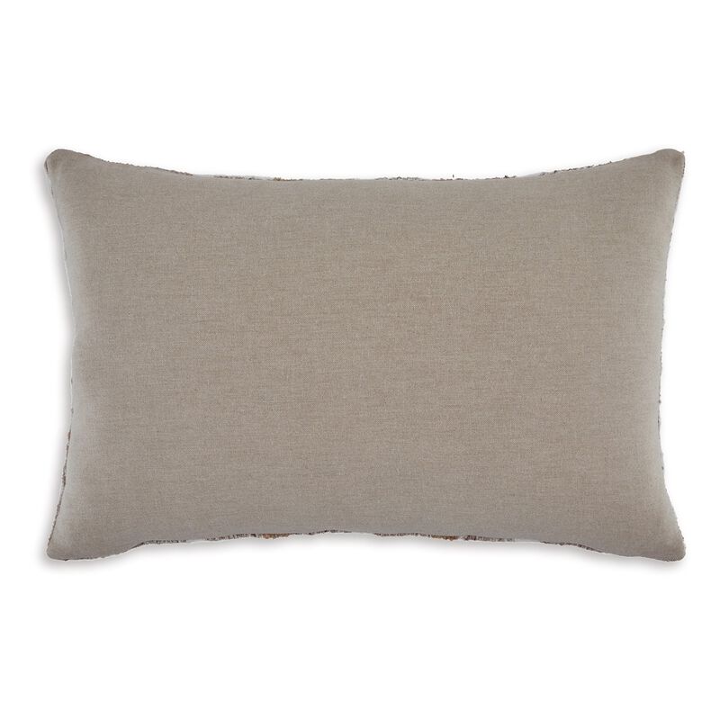Ishy 14 x 22 Lumbar Accent Pillow Set of 4, Stripe Design, Brown White -