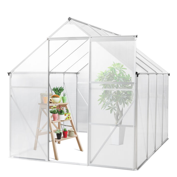 Hybrid Polycarbonate Greenhouse Durable & Weather-Resistant Garden Greenhouse for Year-Round Plant Growth
