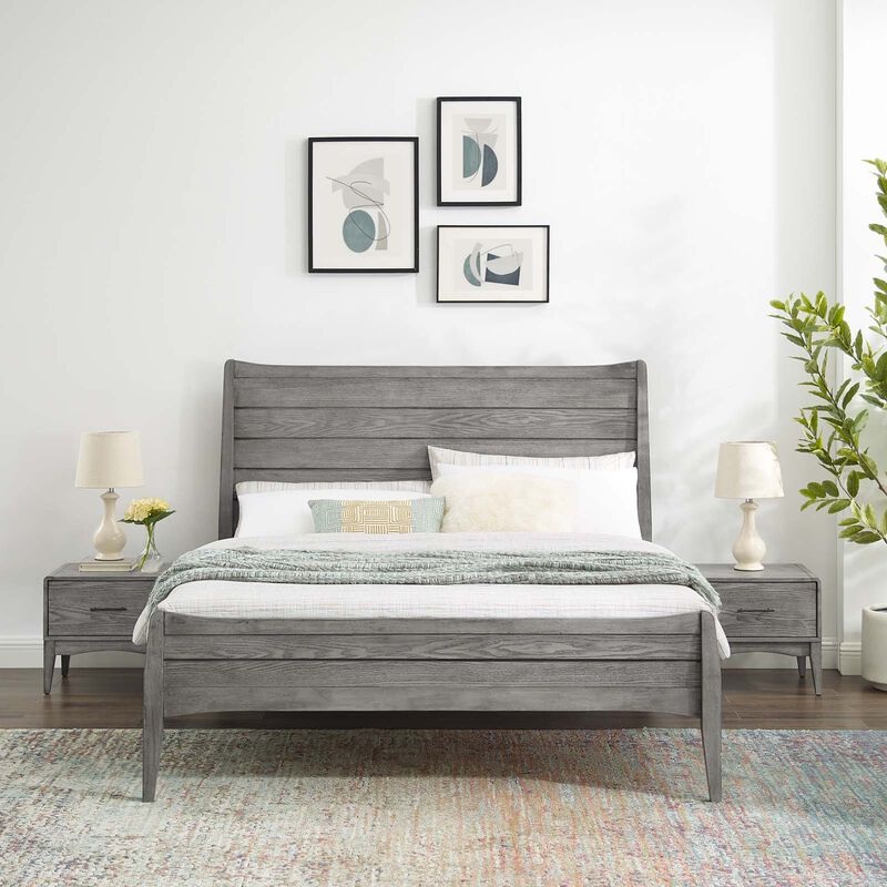 Modway - Georgia 3 Piece King Bedroom Set Gray
