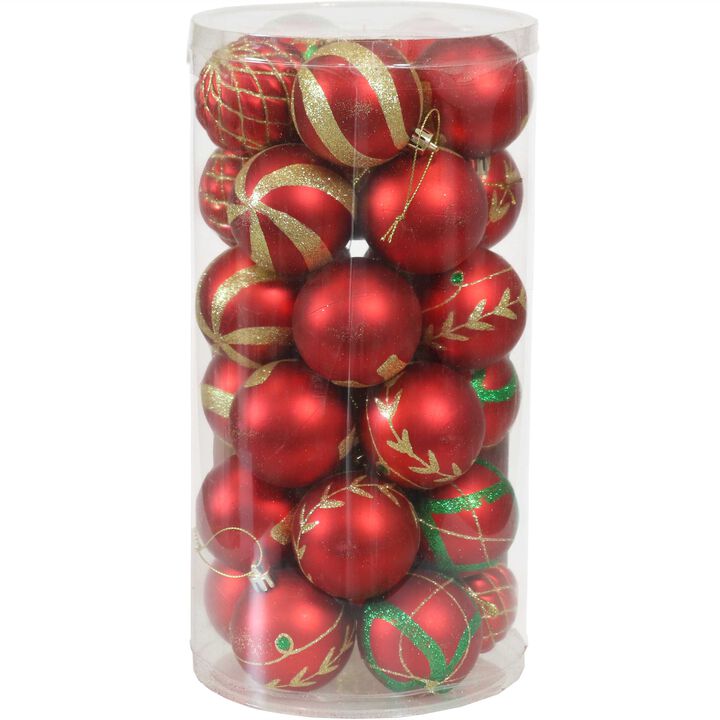 Sunnydaze 30-Count Shatterproof 2" Ornaments with Hooks