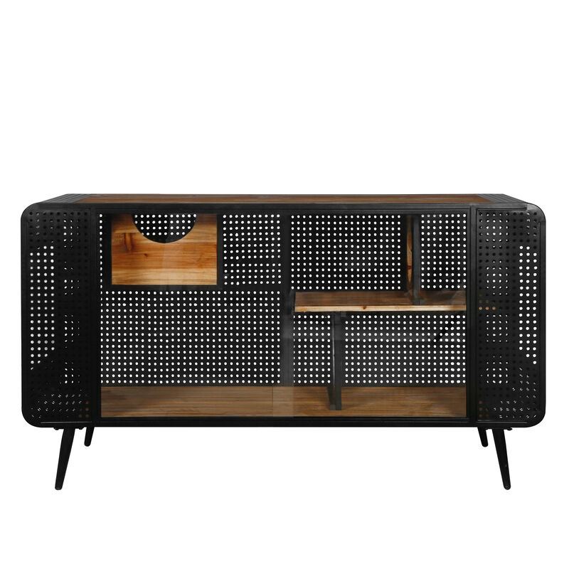 Streamdale Spacious Cat House with Tempered Glass (55"W)