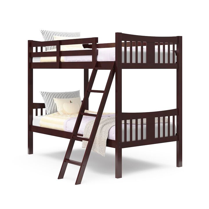Storkcraft Caribou Twin-over-Twin Bunk Bed (Espresso)