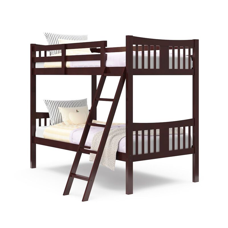 Storkcraft Caribou Twin-over-Twin Bunk Bed (Espresso)