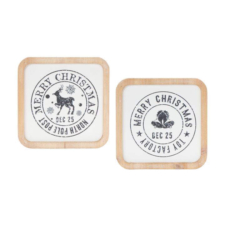 Holiday Mail Stamp Plaque (Set of 12)