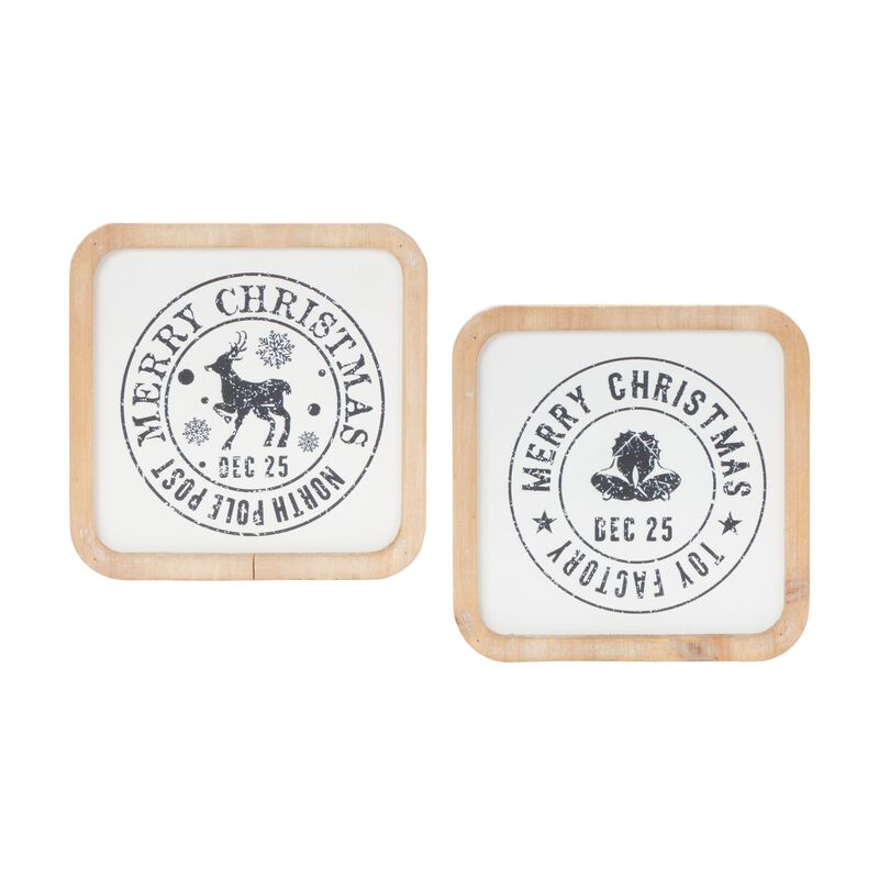 Holiday Mail Stamp Plaque (Set of 12)