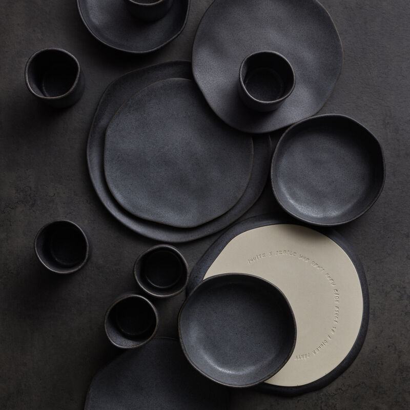 Stone by Mercer Project Hekonda Debossed Stoneware 16 Piece Dinnerware Set