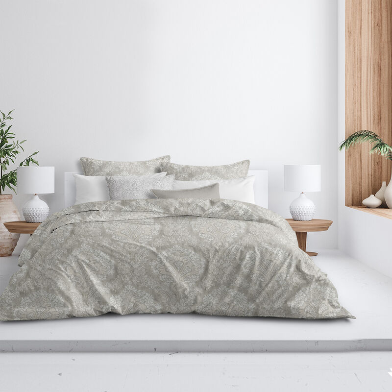 6ix Tailors Fine Linens Ophelia Stone Coverlet Set