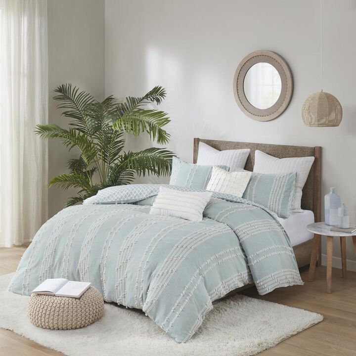 Belen Kox Kara Aqua Cotton Jacquard Comforter Mini Set, Belen Kox