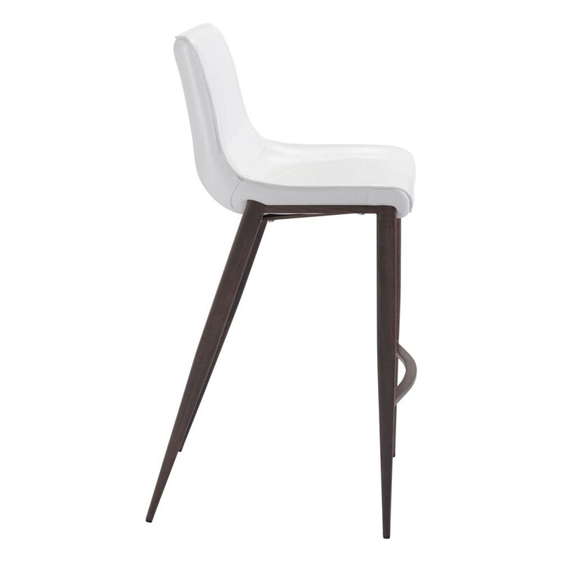 Belen Kox Magnus Bar Chair (Set of 2), White & Walnut, Belen Kox