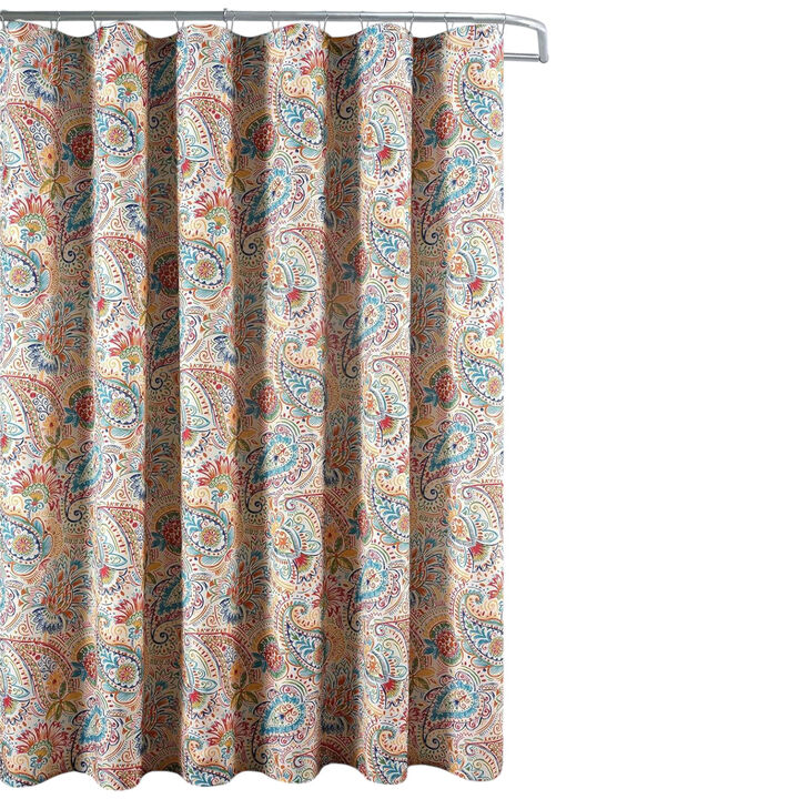 Machine-Washable Paisley Shower Curtain – Vibrant Print, Quick-Dry & Wrinkle-Resistant