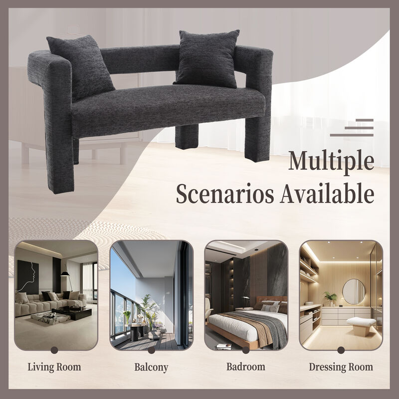 Merax Modern Chenille Loveseat Sofa
