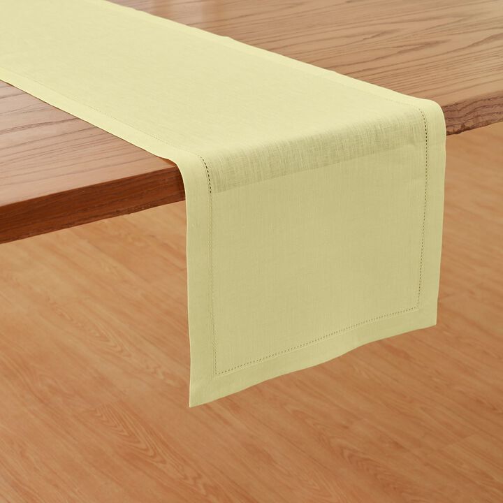 Solino Home 100% Pure Linen Table Runner 14 x 108 Inch | Milan