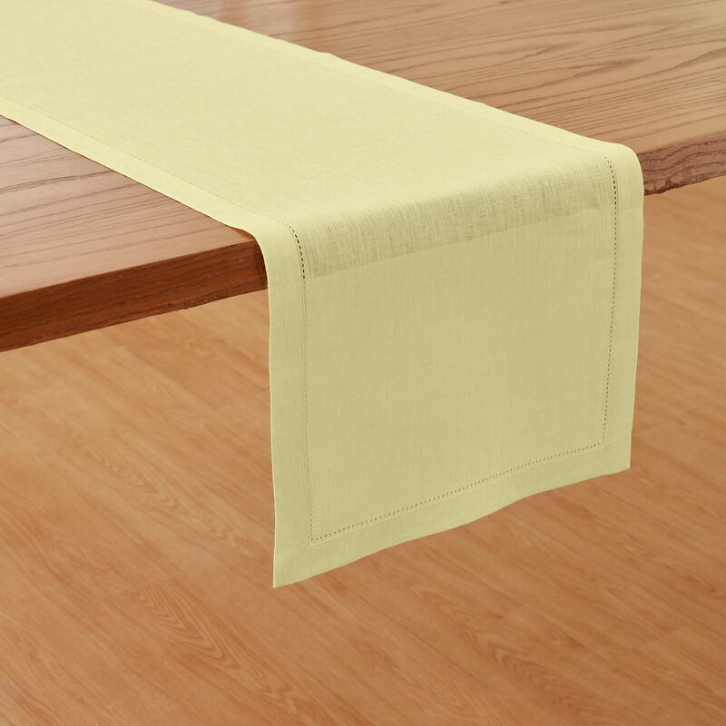 Solino Home 100% Pure Linen Table Runner 14 x 108 Inch | Milan