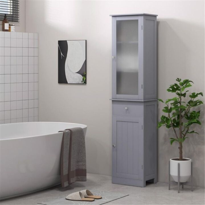 Bathroom Storage Cabinet with Doors & Shelves for Space-Saving Organization and Elegant Bathroom Décor