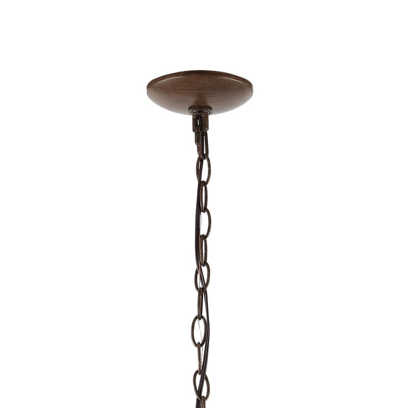 Victoria 6-Light Rustic Midcentury Iron LED Chandelier