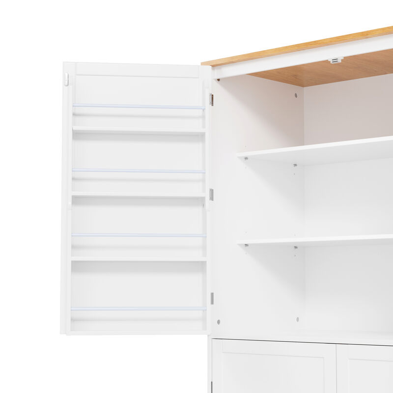 Merax High Freestanding Kitchen Pantry Storage Cabinet