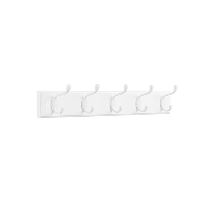 Wall-Mounted Coat Rack with Hooks for Space-Saving Entryway Organization