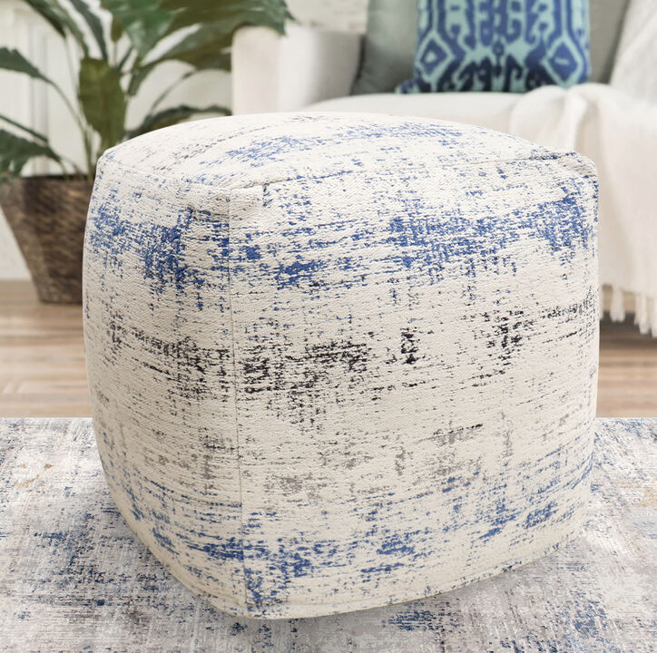 Pasargad Home Grandcanyon Distressed Cotton Pouf